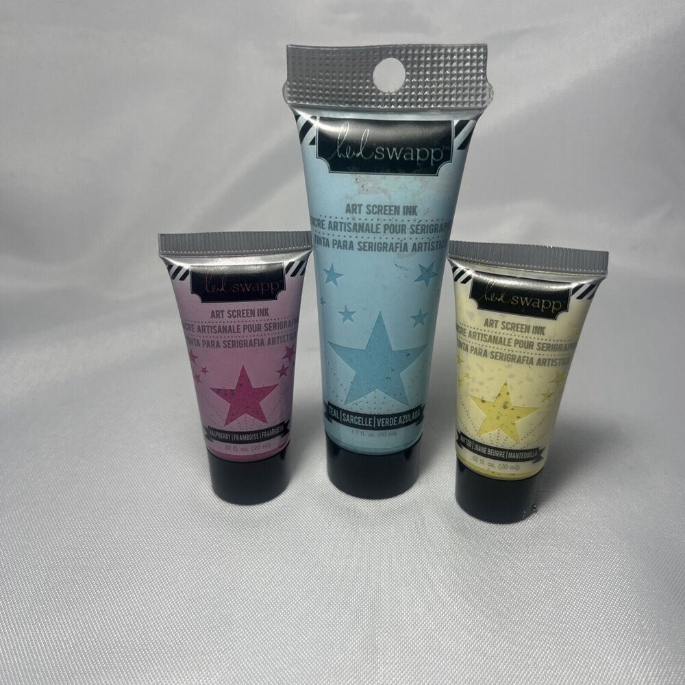 Heidi Swapp Mixed Media Art Screen Ink Screen Printing LOT Crafts Color